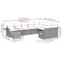 10-piece garden sofa set with gray synthetic rattan cushions by , Garden sets - Ref: Foro24-3257061, Price: 611,46 €, Discoun...
