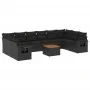 11-teiliges Gartensofa-Set und schwarze synthetische Rattankissen von , Gartensets - Ref: Foro24-3257063, Preis: 690,32 €, Ra...