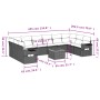 11-piece garden sofa set and black synthetic rattan cushions by , Garden sets - Ref: Foro24-3257063, Price: 690,46 €, Discoun...