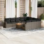 Set de sofás de jardín 11 pzas y cojines ratán sintético gris de , Conjuntos de jardín - Ref: Foro24-3257075, Precio: 645,47 ...