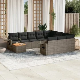 11-teilige Gartensofagarnitur und graue synthetische Rattankissen von , Gartensets - Ref: Foro24-3257082, Preis: 655,19 €, Ra...