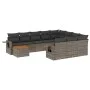 Set de sofás de jardín 11 pzas y cojines ratán sintético gris de , Conjuntos de jardín - Ref: Foro24-3257082, Precio: 657,45 ...
