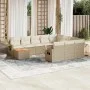 Set de sofás de jardín 11pzas con cojines ratán sintético beige de , Conjuntos de jardín - Ref: Foro24-3257080, Precio: 735,2...