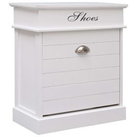 White Paulownia wood shoe cabinet 50x28x58 cm by vidaXL, Shoe racks and shoe organizers - Ref: Foro24-284083, Price: 117,52 €...