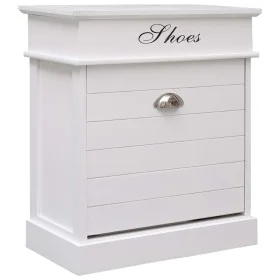 White Paulownia wood shoe cabinet 50x28x58 cm by vidaXL, Shoe racks and shoe organizers - Ref: Foro24-284083, Price: 110,07 €...