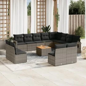 Garden sofa set with cushions 13 pieces gray synthetic rattan by , Garden sets - Ref: Foro24-3257145, Price: 798,95 €, Discou...
