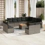 Garden sofa set with cushions 13 pieces gray synthetic rattan by , Garden sets - Ref: Foro24-3257145, Price: 798,95 €, Discou...