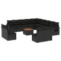 Set sofás de jardín 14 pzas con cojines ratán sintético negro de , Conjuntos de jardín - Ref: Foro24-3257147, Precio: 861,90 ...