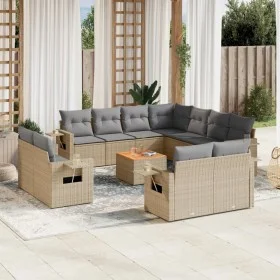 Garden sofa set with beige cushions mix 12 pieces PE rattan by , Garden sets - Ref: Foro24-3257158, Price: 934,14 €, Discount: %