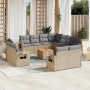 Garden sofa set with beige cushions mix 12 pieces PE rattan by , Garden sets - Ref: Foro24-3257158, Price: 932,79 €, Discount: %