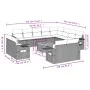 Garden sofa set with cushions 13 pieces gray synthetic rattan by , Garden sets - Ref: Foro24-3257166, Price: 908,98 €, Discou...