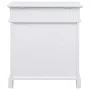 Mueble zapatero de madera de Paulownia blanco 50x28x58 cm de vidaXL, Zapateros y organizadores de calzado - Ref: Foro24-28408...
