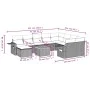 11-teilige Gartensofagarnitur und graue synthetische Rattankissen von , Gartensets - Ref: Foro24-3257187, Preis: 656,99 €, Ra...