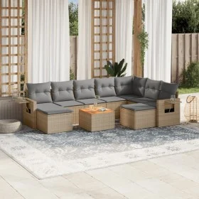 Garden sofa set with beige cushions 10 pieces synthetic rattan by , Garden sets - Ref: Foro24-3257179, Price: 617,38 €, Disco...