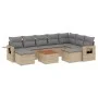 Gartensofa-Set mit beigen Kissen, 10-teilig, synthetisches Rattan von , Gartensets - Ref: Foro24-3257179, Preis: 617,58 €, Ra...