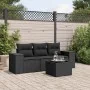 4-piece garden sofa set with black synthetic rattan cushions by , Garden sets - Ref: Foro24-3254602, Price: 290,88 €, Discoun...