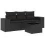 4-piece garden sofa set with black synthetic rattan cushions by , Garden sets - Ref: Foro24-3254602, Price: 290,88 €, Discoun...