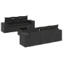 Set de comedor de jardín 7 pzas y cojines ratán sintético negro de , Conjuntos de jardín - Ref: Foro24-3254642, Precio: 530,8...