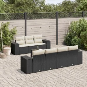 8-teiliges Gartensofa-Set und schwarze synthetische Rattankissen von , Gartensets - Ref: Foro24-3254663, Preis: 531,40 €, Rab...