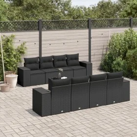 8-piece garden sofa set and black synthetic rattan cushions by , Garden sets - Ref: Foro24-3254682, Price: 623,90 €, Discount: %