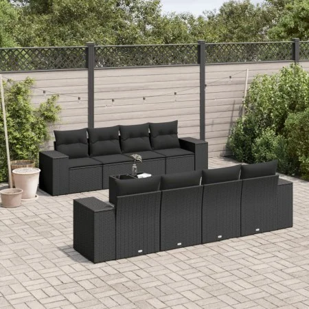 8-piece garden sofa set and black synthetic rattan cushions by , Garden sets - Ref: Foro24-3254682, Price: 624,72 €, Discount: %