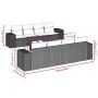 8-piece garden sofa set and black synthetic rattan cushions by , Garden sets - Ref: Foro24-3254682, Price: 624,72 €, Discount: %