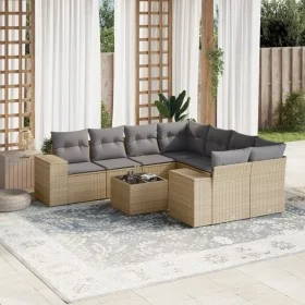 9-piece garden sofa set with beige synthetic rattan cushions by , Garden sets - Ref: Foro24-3254696, Price: 635,76 €, Discoun...
