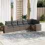 6-teiliges Gartenmöbel-Set und graue synthetische Rattankissen von , Gartensets - Ref: Foro24-3254927, Preis: 400,33 €, Rabat...