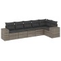 6-teiliges Gartenmöbel-Set und graue synthetische Rattankissen von , Gartensets - Ref: Foro24-3254927, Preis: 400,33 €, Rabat...