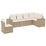 Garden sofa set with cushions 6 pieces beige synthetic rattan by , Garden sets - Ref: Foro24-3254965, Price: 474,03 €, Discou...