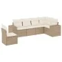 Gartensofa-Set mit Kissen, 6-teilig, beiges synthetisches Rattan von , Gartensets - Ref: Foro24-3254965, Preis: 473,64 €, Rab...