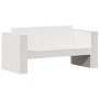 2-Sitzer-Gartensofa aus massivem weißem Kiefernholz, 134 x 60 x 62 cm von , Outdoor-Sofas - Ref: Foro24-832370, Preis: 144,52...