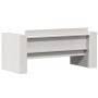 2-Sitzer-Gartensofa aus massivem weißem Kiefernholz, 134 x 60 x 62 cm von , Outdoor-Sofas - Ref: Foro24-832370, Preis: 144,52...