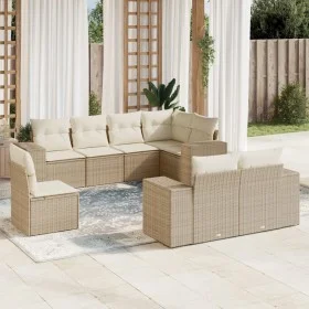 Gartensofa-Set mit beigen Kissen 8 Stück PE-Rattan von , Gartensets - Ref: Foro24-3255175, Preis: 670,15 €, Rabatt: %