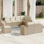 Gartensofa-Set mit beigen Kissen 8 Stück PE-Rattan von , Gartensets - Ref: Foro24-3255175, Preis: 670,15 €, Rabatt: %