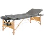 Massage table 3 zones anthracite wood structure 186x68 cm by vidaXL, massage tables - Ref: Foro24-110172, Price: 151,84 €, Di...
