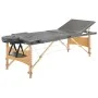 Massage table 3 zones anthracite wood structure 186x68 cm by vidaXL, massage tables - Ref: Foro24-110172, Price: 149,07 €, Di...