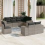 8-teiliges Gartensofa-Set und graue synthetische Rattankissen von , Gartensets - Ref: Foro24-3255177, Preis: 585,46 €, Rabatt: %
