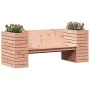 Douglas Massivholzbank mit Pflanzgefäßen 167,5x60x65 cm von , Outdoor-Sofas - Ref: Foro24-832546, Preis: 192,34 €, Rabatt: %