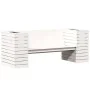 Bench with planters solid white pine wood 167.5x60x65 cm by , Outdoor sofas - Ref: Foro24-832544, Price: 200,97 €, Discount: %