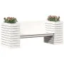 Bench with planters solid white pine wood 167.5x60x65 cm by , Outdoor sofas - Ref: Foro24-832544, Price: 200,97 €, Discount: %