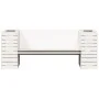Bench with planters solid white pine wood 167.5x60x65 cm by , Outdoor sofas - Ref: Foro24-832544, Price: 200,97 €, Discount: %
