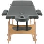 Massage table 3 zones anthracite wood structure 186x68 cm by vidaXL, massage tables - Ref: Foro24-110172, Price: 151,84 €, Di...