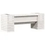 Bench with planters solid white pine wood 167.5x60x65 cm by , Outdoor sofas - Ref: Foro24-832544, Price: 200,97 €, Discount: %