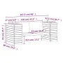 Bench with planters solid white pine wood 167.5x60x65 cm by , Outdoor sofas - Ref: Foro24-832544, Price: 200,97 €, Discount: %