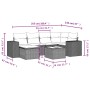 7-teiliges Gartensofa-Set und beigefarbene synthetische Rattankissen von , Gartensets - Ref: Foro24-3255206, Preis: 475,01 €,...