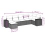 7-piece garden dining set and black synthetic rattan cushions by , Garden sets - Ref: Foro24-3255212, Price: 468,03 €, Discou...