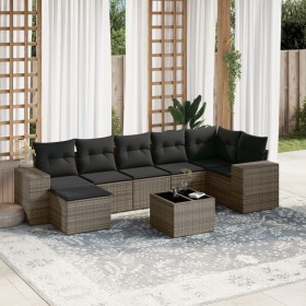8-piece garden sofa set and gray synthetic rattan cushions by , Garden sets - Ref: Foro24-3255227, Price: 509,03 €, Discount: %
