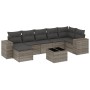 8-piece garden sofa set and gray synthetic rattan cushions by , Garden sets - Ref: Foro24-3255227, Price: 509,03 €, Discount: %