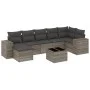 8-teiliges Gartensofa-Set und graue synthetische Rattankissen von , Gartensets - Ref: Foro24-3255227, Preis: 501,32 €, Rabatt: %